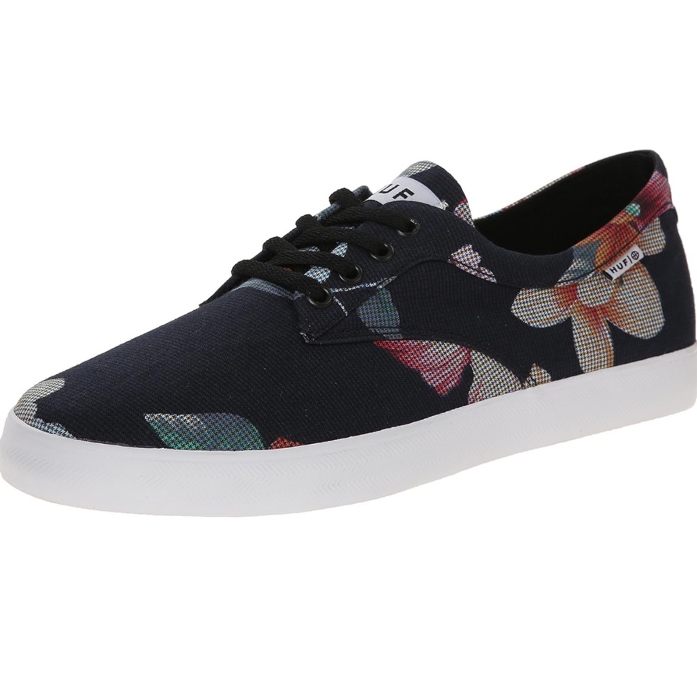 HUF “Sutter Aloha Aina” Lace Up Low Top Textile Skater Shoes 12 Floral EUC!